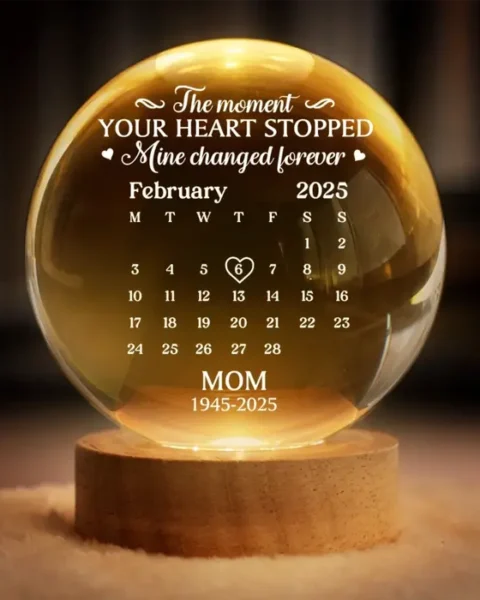 Personalized Crystal Globe LampYour Memory Is My Keepsake