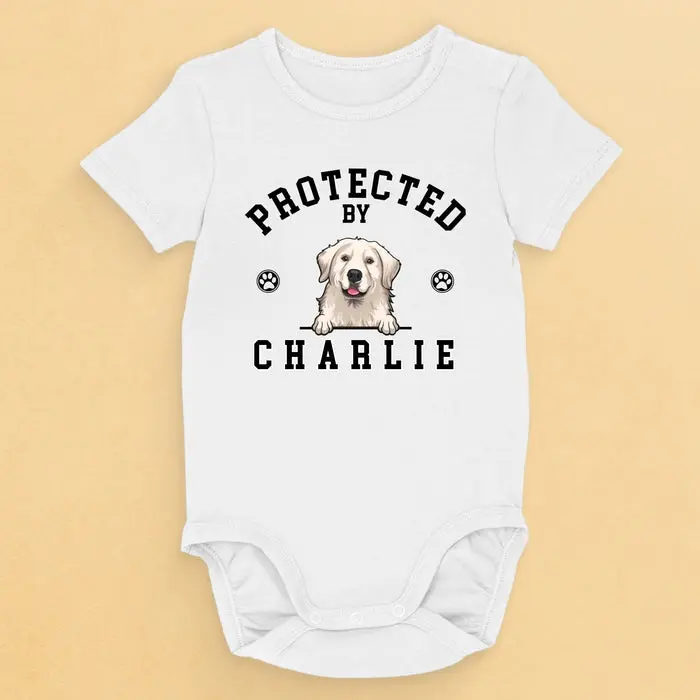 Tailored Baby Onesie - Guarded By My Dog - Image 2