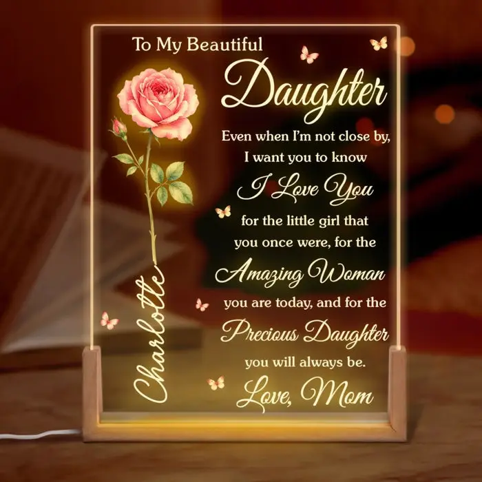 Tailored Shaped 3D LED Walnut Night Light | Glowing Memories From Mom