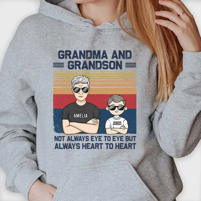 Made-to-Order Not Always Eye To Eye But Always Heart To HeartGift For Grandma, Grandparents - Image 2