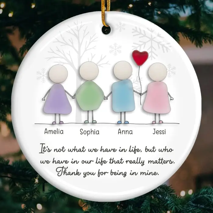 Custom-Made Sea Glass Ceramic OrnamentTides Of Our Friendship