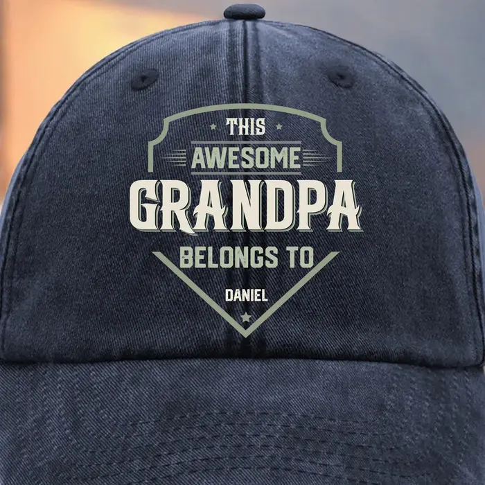 Bespoke Vintage Washed Denim Baseball Cap ~ Simply The Best - Image 2