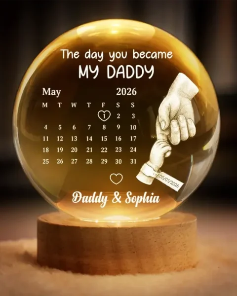 Personalized Crystal Globe Lamp ~ Our Little Angel