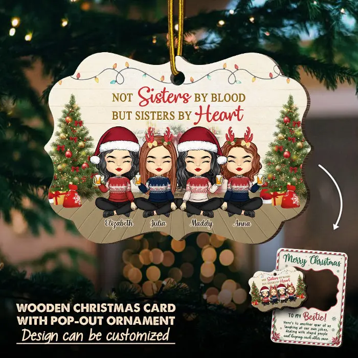 Personalized Merry Christmas To My Sisters By HeartGift For Bestie, Best Friend, Sister, Birthday Gift For Bestie And Friend, Christmas Gift - Image 2