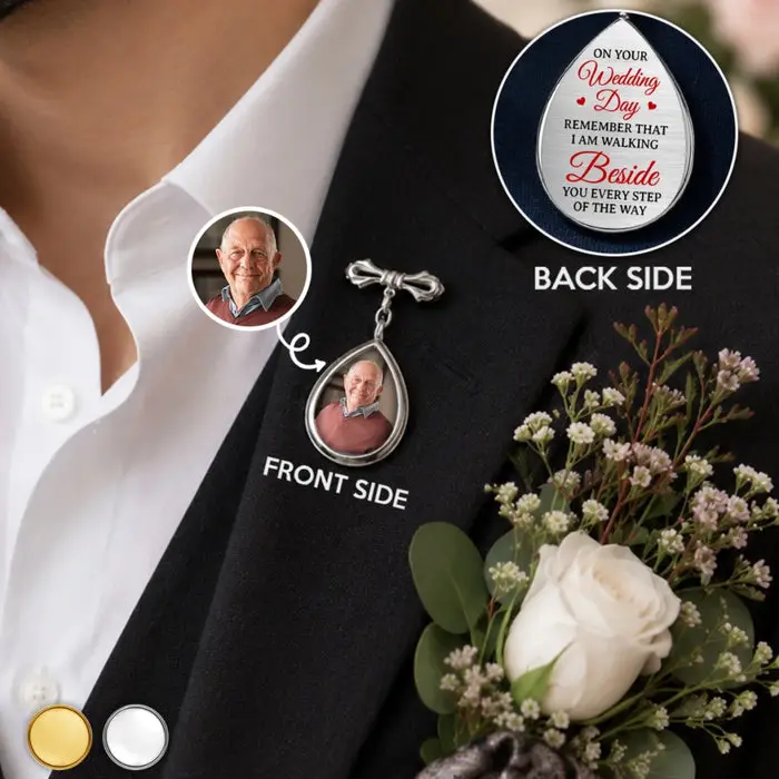 Made-to-Order Photo Teardrop Pin | A Love Remembered Forever - Image 2