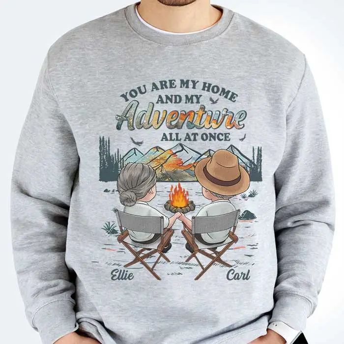 Bespoke You Are My Home And My Adventure All At OnceGift For Couple, Husband Wife, Anniversary, Engagement, Wedding, Marriage, Camping Gift - Image 2