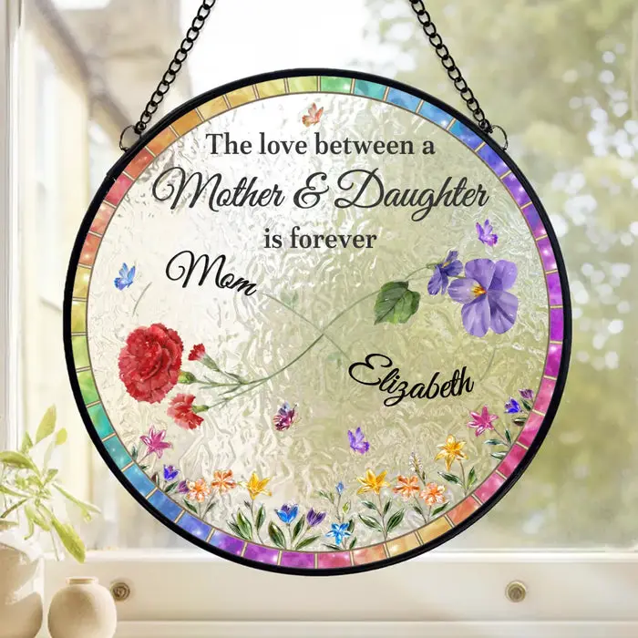 Personalized Stained Glass Window Hanging Suncatcher ~ A Bond Like No Other - Image 2
