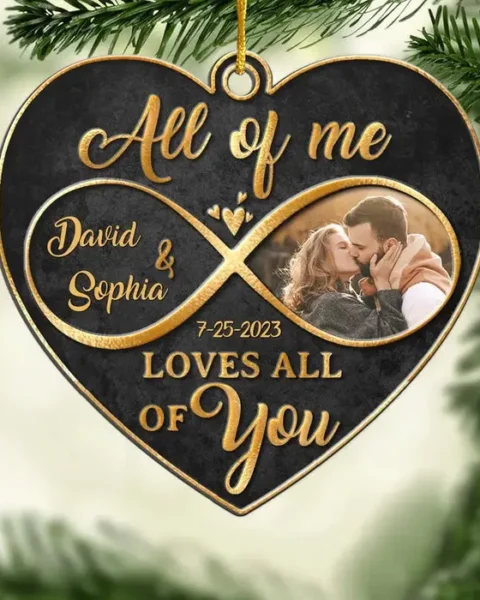 Made-to-Order Photo Love Is The Beauty Of The SoulMetal Custom Shaped - Christmas Gift For Husband Wife, Anniversary