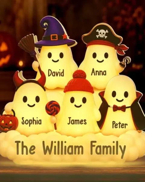 Personalized Boo Shaped Light Box ~ Our Cute Little Spooky Home