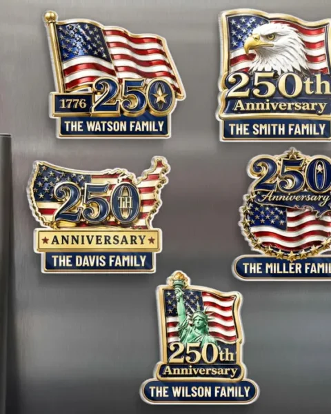 Personalized Acrylic Fridge Magnet - Freedom Never Fades