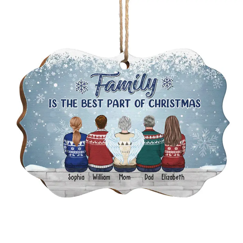 Custom-Made Family Is The Best Part Of Christmas - Wood Benelux Shaped - Christmas Gift For Family Members - Image 2