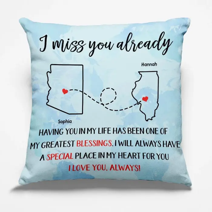 Personalized Distance Only Separates Our Bodies, Not Our Souls - Gift For Best Friends, BFF, Sisters