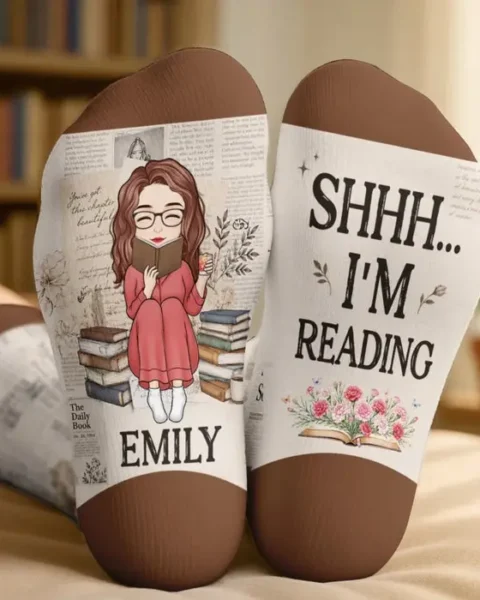 Tailored Crew Socks | Do Not Disturb I Am Reading