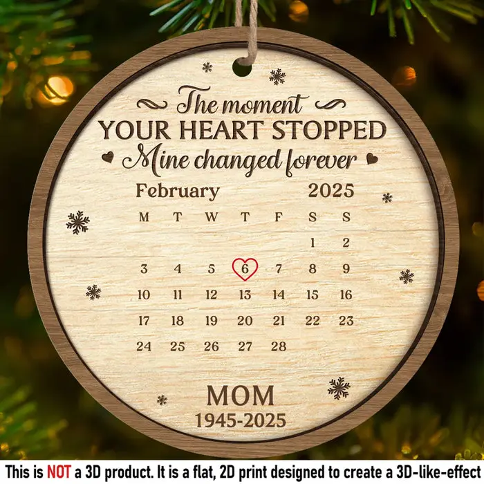 Custom-Made Wood Ornament - I’ll Hold You In My Heart Forever - Image 2