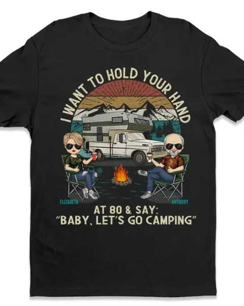 Tailored Baby Let's Go Camping | Gift For Couple, Husband Wife, Anniversary, Engagement, Wedding, Marriage, Camping Gift