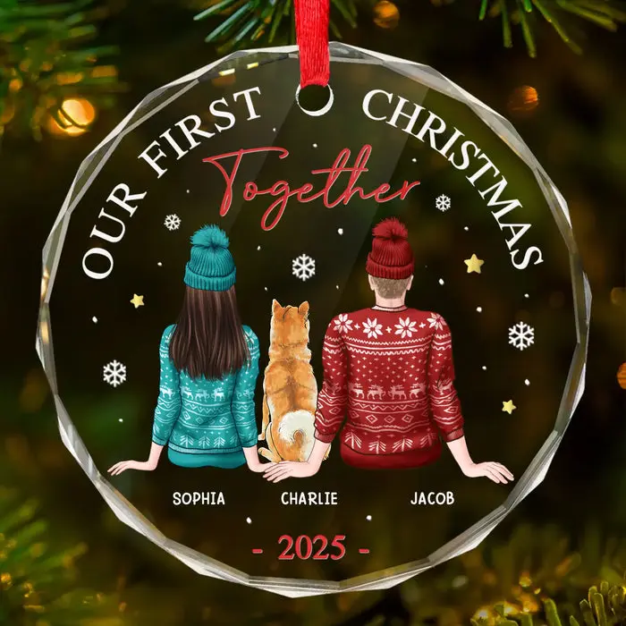 Tailored Our First Christmas Together With Our Pet ~ Christmas Gift For Husband Wife, Anniversary, First Christmas, Pet Owners, Pet Lovers - Image 2