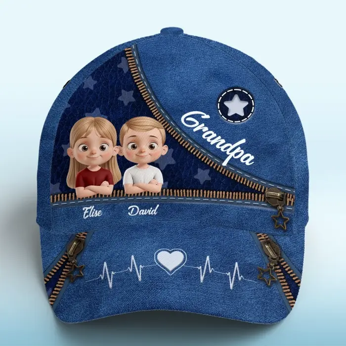 Personalized Grandpa And His Stars ~ Father's Day, Gift For Dad, Grandpa