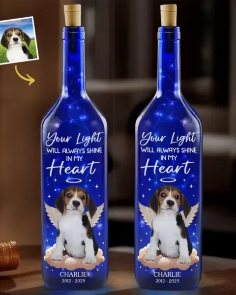 Tailored Photo Your Light Will Always Shine In My Heart | Sympathy Gift For Pet Owners, Pet Lovers