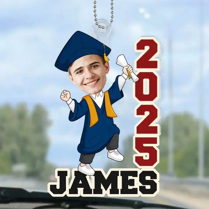 Personalized Photo Cheers To The Tassel Hustle - Acrylic Custom Shaped - Graduation Gift For Family Members, Siblings, Brothers, Sisters - Image 2