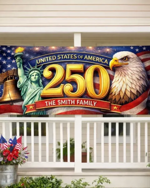 Bespoke Polyester Outdoor Banner - Celebrating 250 Years