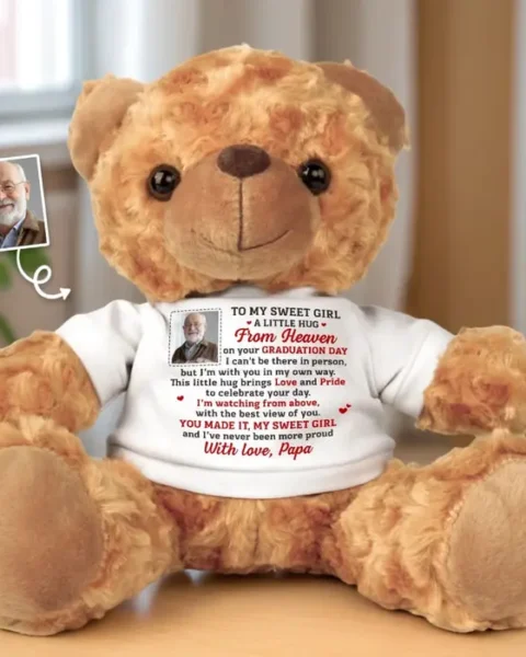 Tailored Photo Teddy Bear Plush - A Gentle Hug From Heaven