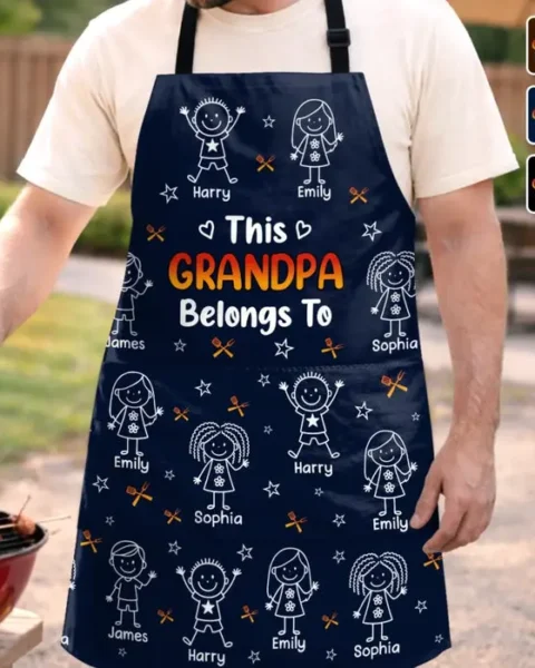 Made-to-Order Photo Apron With Pocket ~ Grandpa’s Favorite People