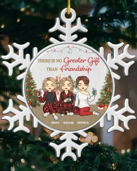 Custom-Made Friends Are The True Gifts Of Christmas ~ Metal Custom Shaped - Christmas Gift For Best Friends, BFF, Sisters