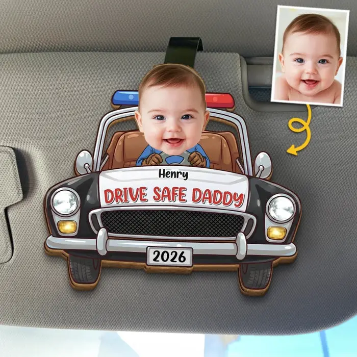 Custom-Made Photo Car Visor ClipLoved Every Mile Driven