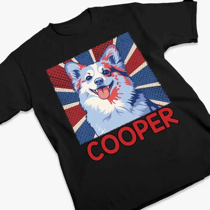 Tailored Photo T-shirt, Hoodie | Stars Stripes And Paws - Image 2