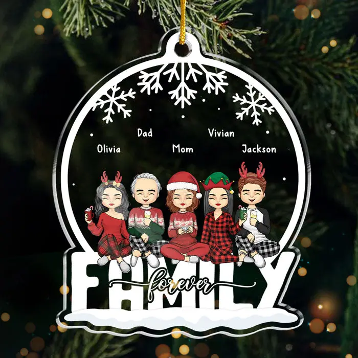 Custom-Made Siblings Are The Greatest Gift ~ Acrylic Snow Globe Shaped - Christmas Gift For Family Members