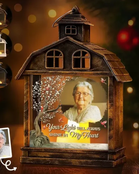 Bespoke Photo LED House Lantern Light | A Beautiful Soul Lives In Memory