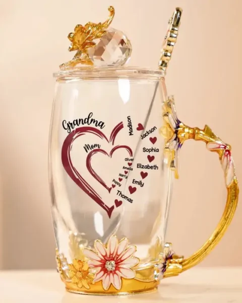 Personalized Grandma’s Heart Overflows With LoveMother's Day, Gift For Mom, Grandma