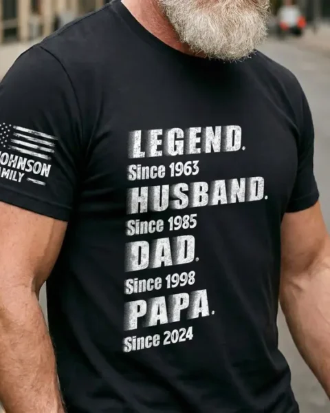 Custom-Made Unisex T-Shirt With Design On Sleeve ~ Stepping Into A New Legacy