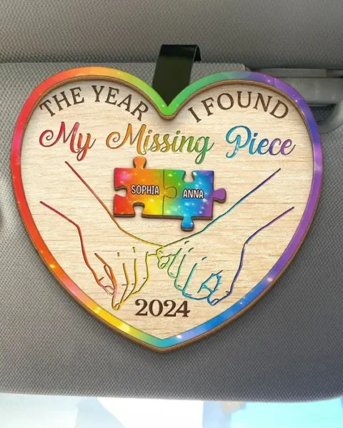 Custom-Made The Year I Found My Missing Piece ~ Gift For Husband Wife, Anniversary, LGBTQ+