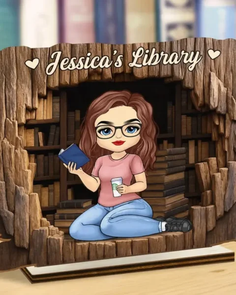 Personalized Wooden Plaque - Welcome To My Book Nook - Desk Decor