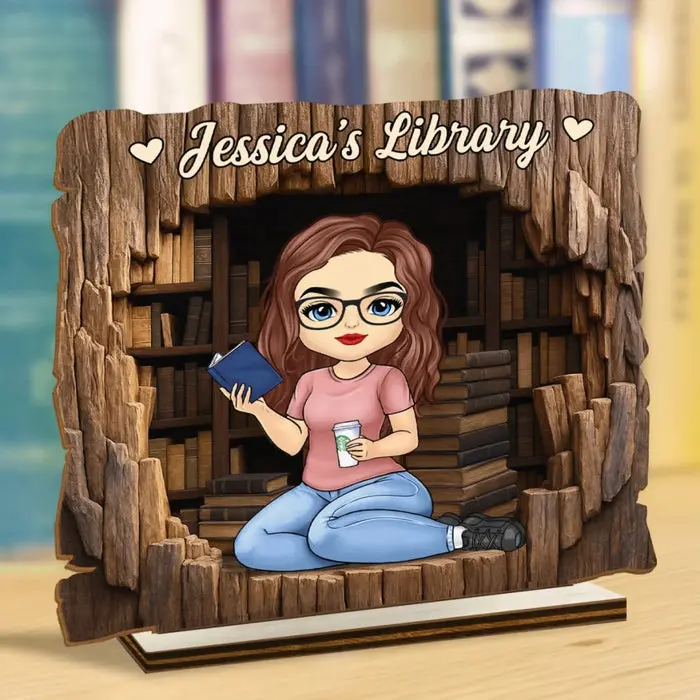 Personalized Wooden Plaque - Welcome To My Book Nook - Desk Decor