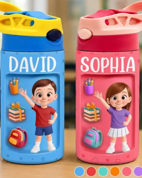 Personalized Kids Insulated Water Bottle ~ Tiny But Bright