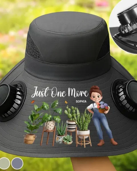 Custom-Made Hat With Fans Solar Power | Rooted In Pure Botanical Joy