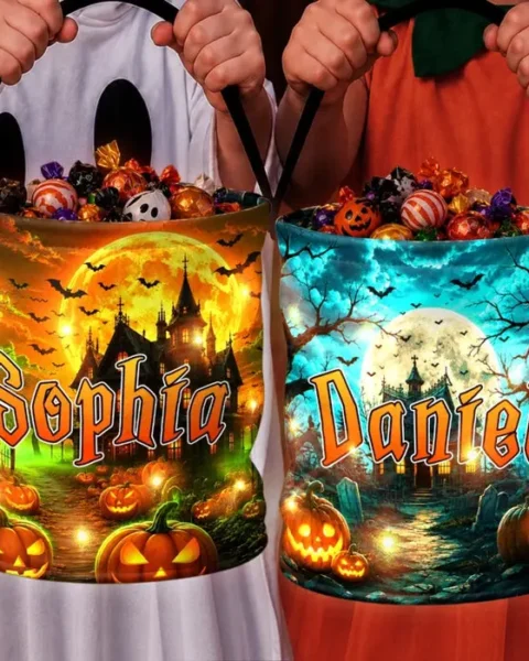 Tailored LED Light Bucket Bag - Spooky Night Trick Or Treat