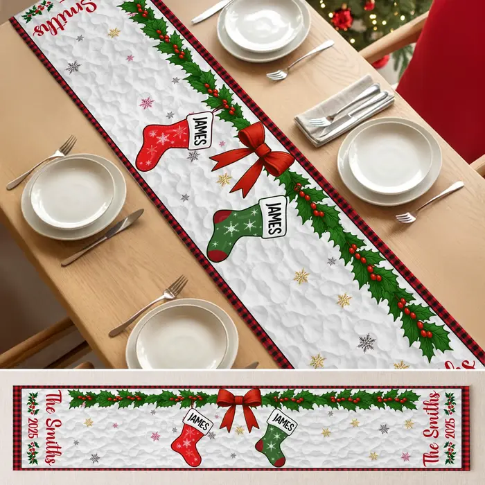 Made-to-Order Table Runner ~ Together We Make Christmas Glow - Image 2