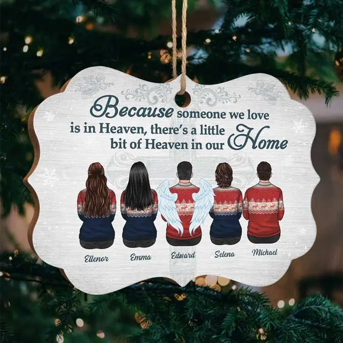 Personalized There‚s A Little Bit Of Heaven In Our Home ~ Memorial Gift, Sympathy Gift, Christmas Gift