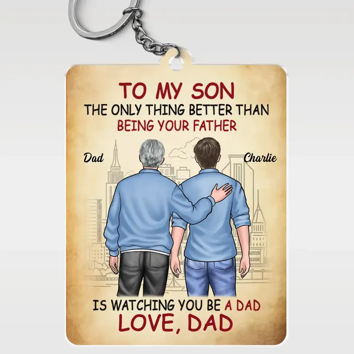 Bespoke Proud To Be Your Parents, Even Prouder Watching You Be A Dad | Father's Day, Gift For Son - Image 2