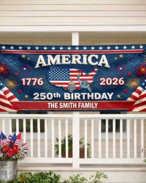 Personalized Polyester Outdoor Banner ~ Bound By Freedom Forever