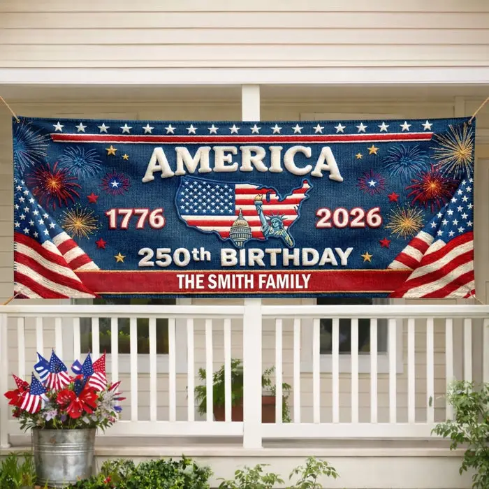 Personalized Polyester Outdoor Banner ~ Bound By Freedom Forever