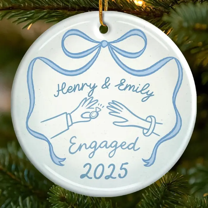 Custom-Made Ceramic Ornament ~ We Said Yes To Forever