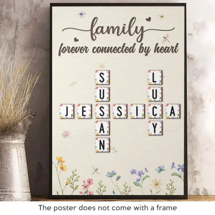 Tailored Forever Connected By Heart ~ Gift For Family Members, Siblings, Brothers, Sisters, Best Friends - Image 2