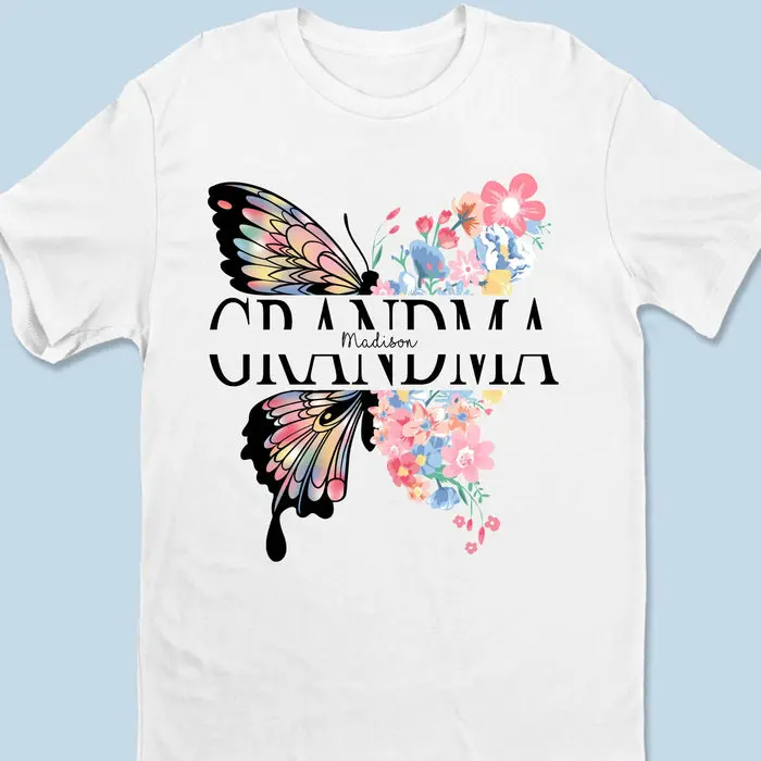 Tailored Graceful Like A Butterfly, Strong Like A GrandmaMother's Day, Gift For Mom, Grandma - Image 2