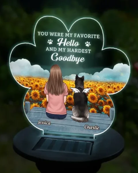 Personalized You Were My Favorite Hello And My Hardest Goodbye | Sympathy Gift For Pet Owners, Pet Lovers