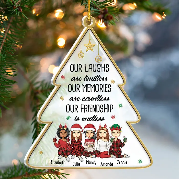 Personalized Our Friendship Lasts ForeverAcrylic Tree Shaped - Christmas Gift For Best Friends, BFF, Sisters