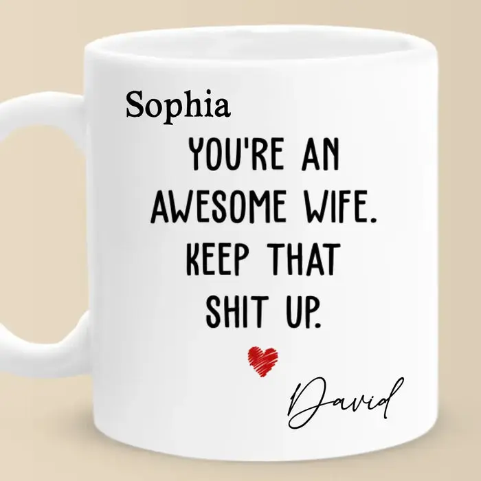 Bespoke You're An Awesome Wife - Gift For Husband Wife, Anniversary - Image 2